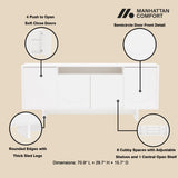 Ella 70.86" Sideboard in White by Manhattan Comfort at Eve Furniture