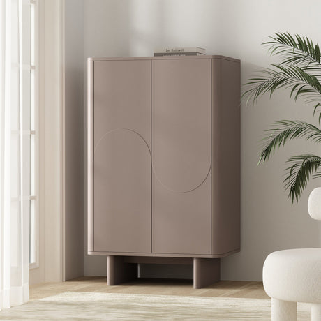 Ella Accent Cabinet in Mocha by Manhattan Comfort at Eve Furniture
