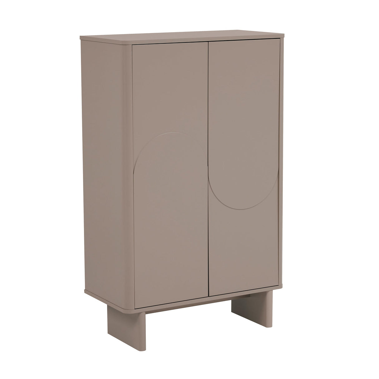 Ella Accent Cabinet in Mocha by Manhattan Comfort at Eve Furniture
