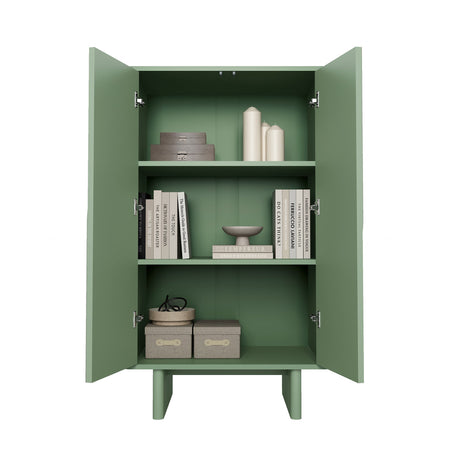 Ella Accent Cabinet in Sage Green by Manhattan Comfort at Eve Furniture