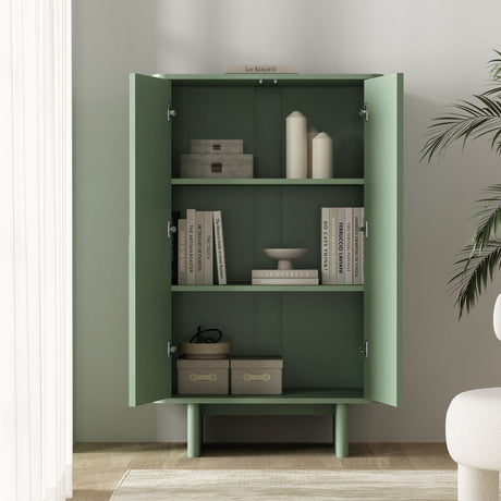 Ella Accent Cabinet in Sage Green by Manhattan Comfort at Eve Furniture