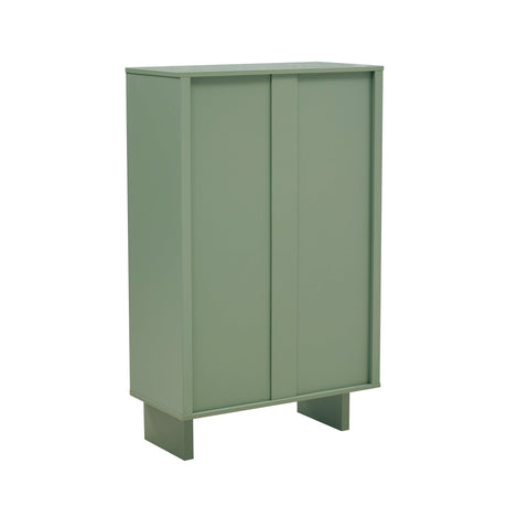 Ella Accent Cabinet in Sage Green by Manhattan Comfort at Eve Furniture