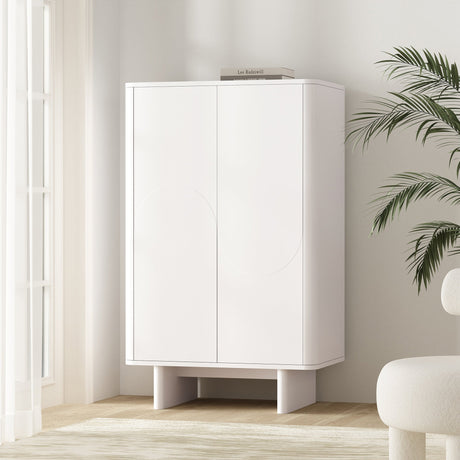 Ella Accent Cabinet in White by Manhattan Comfort at Eve Furniture
