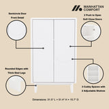 Ella Accent Cabinet in White by Manhattan Comfort at Eve Furniture