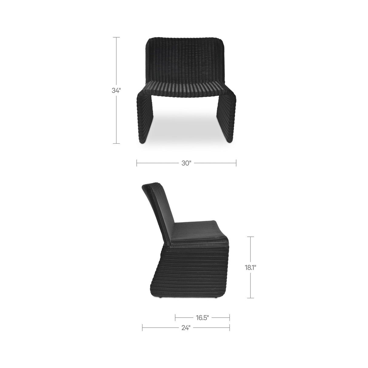 Ella Charcoal Outdoor Accent Chair by MOES at Eve Furniture