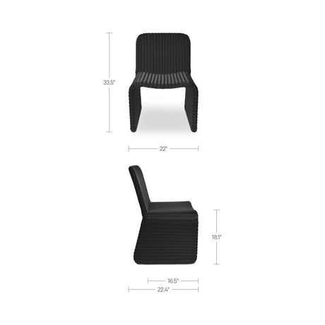 Ella Charcoal Outdoor Dining Chair (Set of 2) by MOES at Eve Furniture