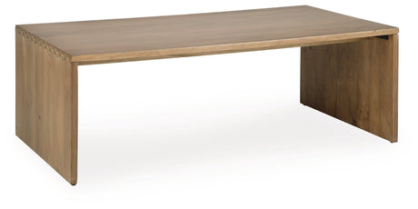Ella Grove Rich Brown Coffee Table by Ashley at Eve Furniture