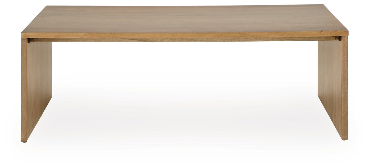 Ella Grove Rich Brown Coffee Table by Ashley at Eve Furniture
