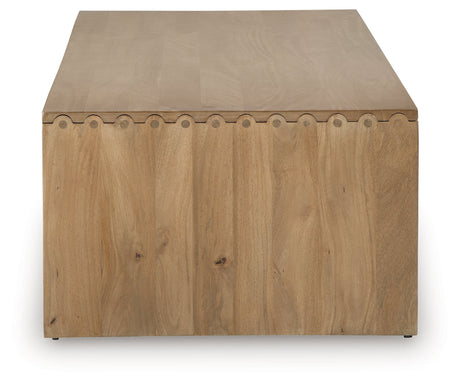 Ella Grove Rich Brown Coffee Table by Ashley at Eve Furniture