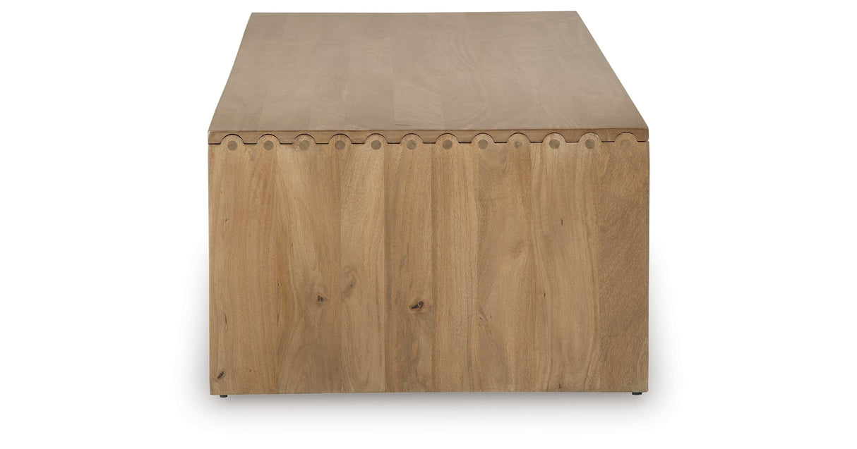 Ella Grove Rich Brown Coffee Table by Ashley at Eve Furniture