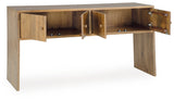 Ella Grove Rich Brown Console by Ashley at Eve Furniture