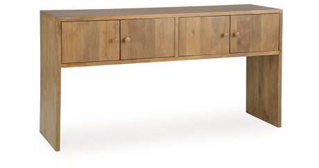 Ella Grove Rich Brown Console by Ashley at Eve Furniture
