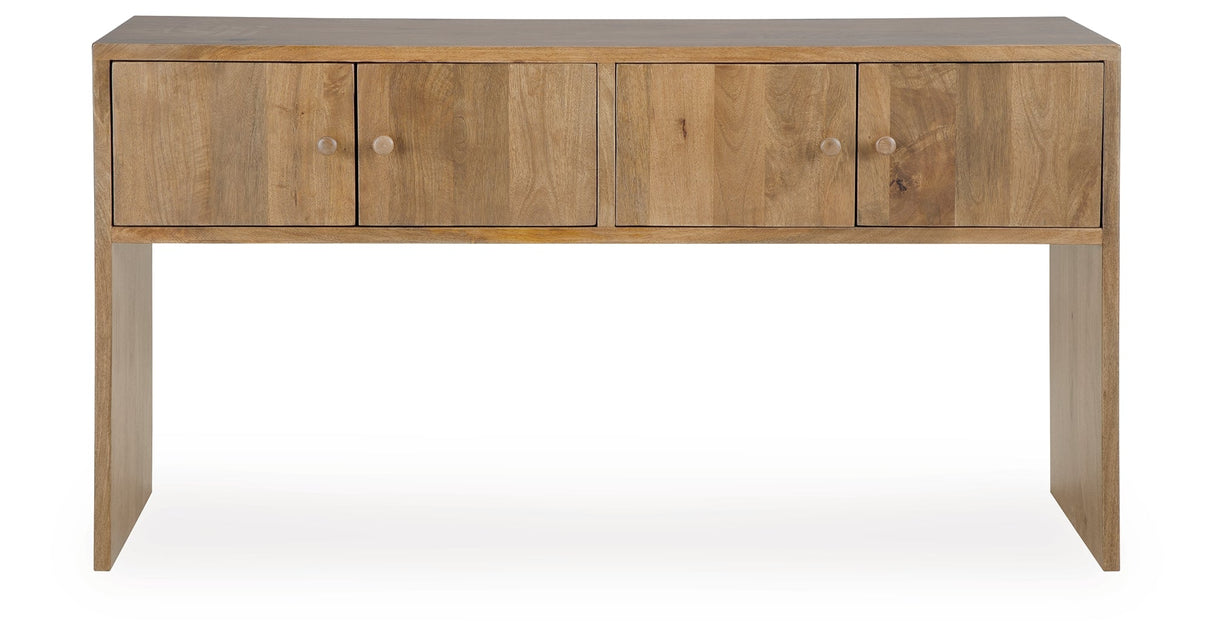 Ella Grove Rich Brown Console by ASHLEY FURNITURE at Eve Furniture