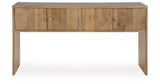 Ella Grove Rich Brown Console by ASHLEY FURNITURE at Eve Furniture