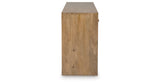 Ella Grove Rich Brown Console by ASHLEY FURNITURE at Eve Furniture