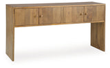 Ella Grove Rich Brown Console by ASHLEY FURNITURE at Eve Furniture