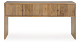 Ella Grove Rich Brown Console by ASHLEY FURNITURE at Eve Furniture