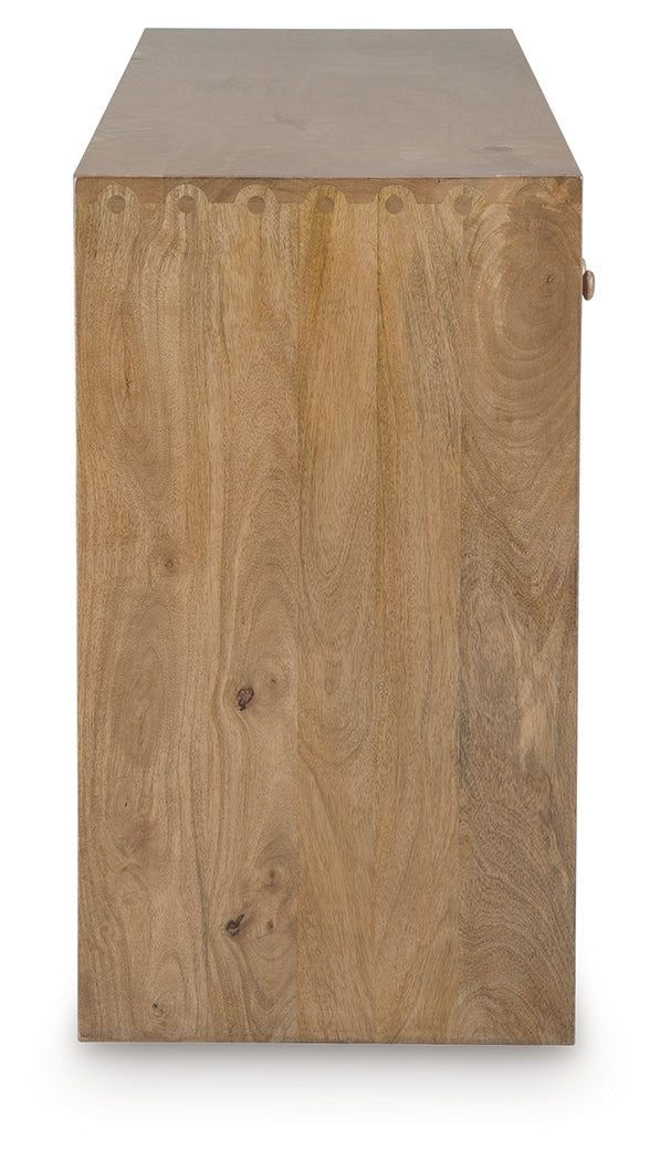 Ella Grove Rich Brown Console by ASHLEY FURNITURE at Eve Furniture
