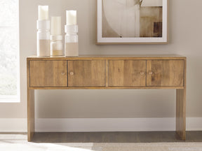 Ella Grove Rich Brown Console by ASHLEY FURNITURE at Eve Furniture