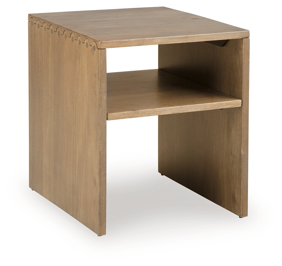 Ella Grove Rich Brown End Table by ASHLEY FURNITURE at Eve Furniture