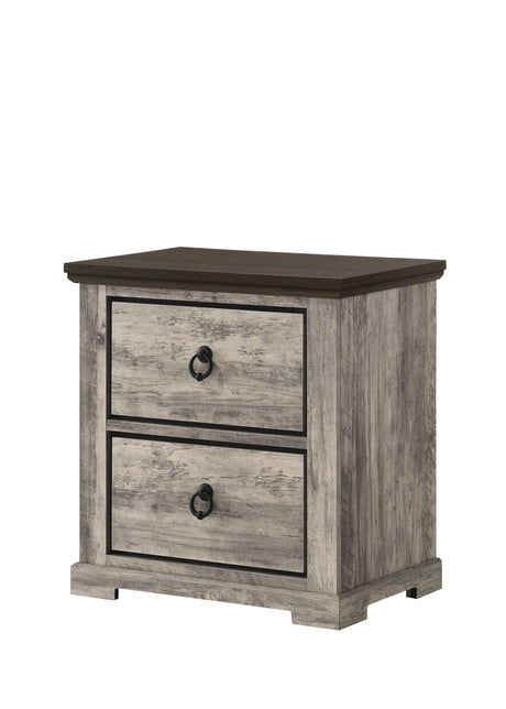 Ella-Mae Beige and Brown Nightstand by Crown Mark at Eve Furniture