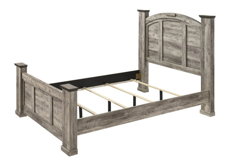 Ella-Mae Beige and Brown Poster Bedroom Set by Crown Mark at Eve Furniture