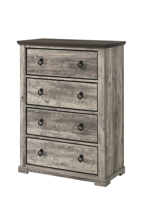 Ella-Mae Beige and Brown Poster Bedroom Set by Crown Mark at Eve Furniture