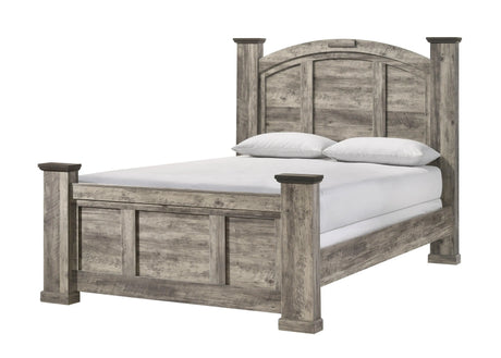 Ella-Mae Beige and Brown Poster Bedroom Set by Crown Mark at Eve Furniture