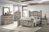 Ella-Mae Beige and Brown Queen Poster Bed by Crown Mark at Eve Furniture