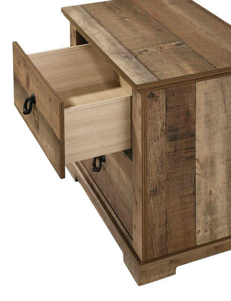 Ella-Mae Reclaimed Natural Bedroom Set by Crown Mark at Eve Furniture