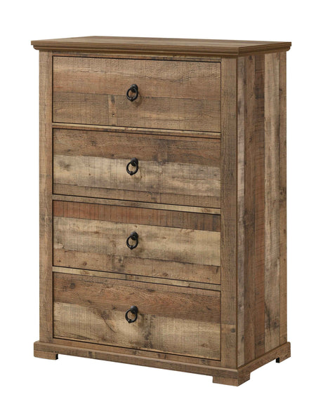 Ella-Mae Reclaimed Natural Bedroom Set by Crown Mark at Eve Furniture