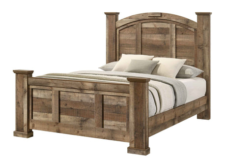 Ella-Mae Reclaimed Natural Bedroom Set by Crown Mark at Eve Furniture