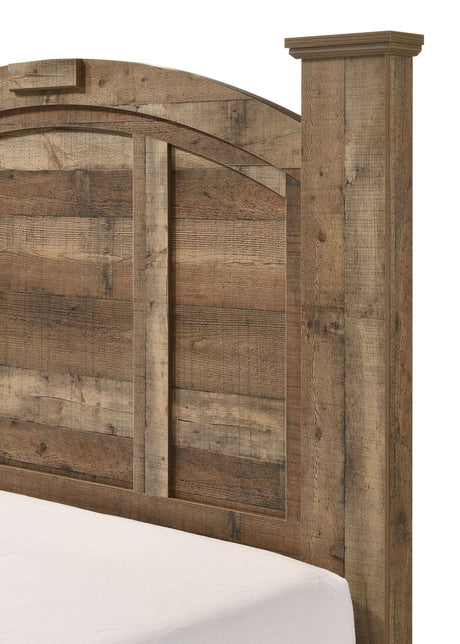 Ella-Mae Reclaimed Natural Bedroom Set by Crown Mark at Eve Furniture