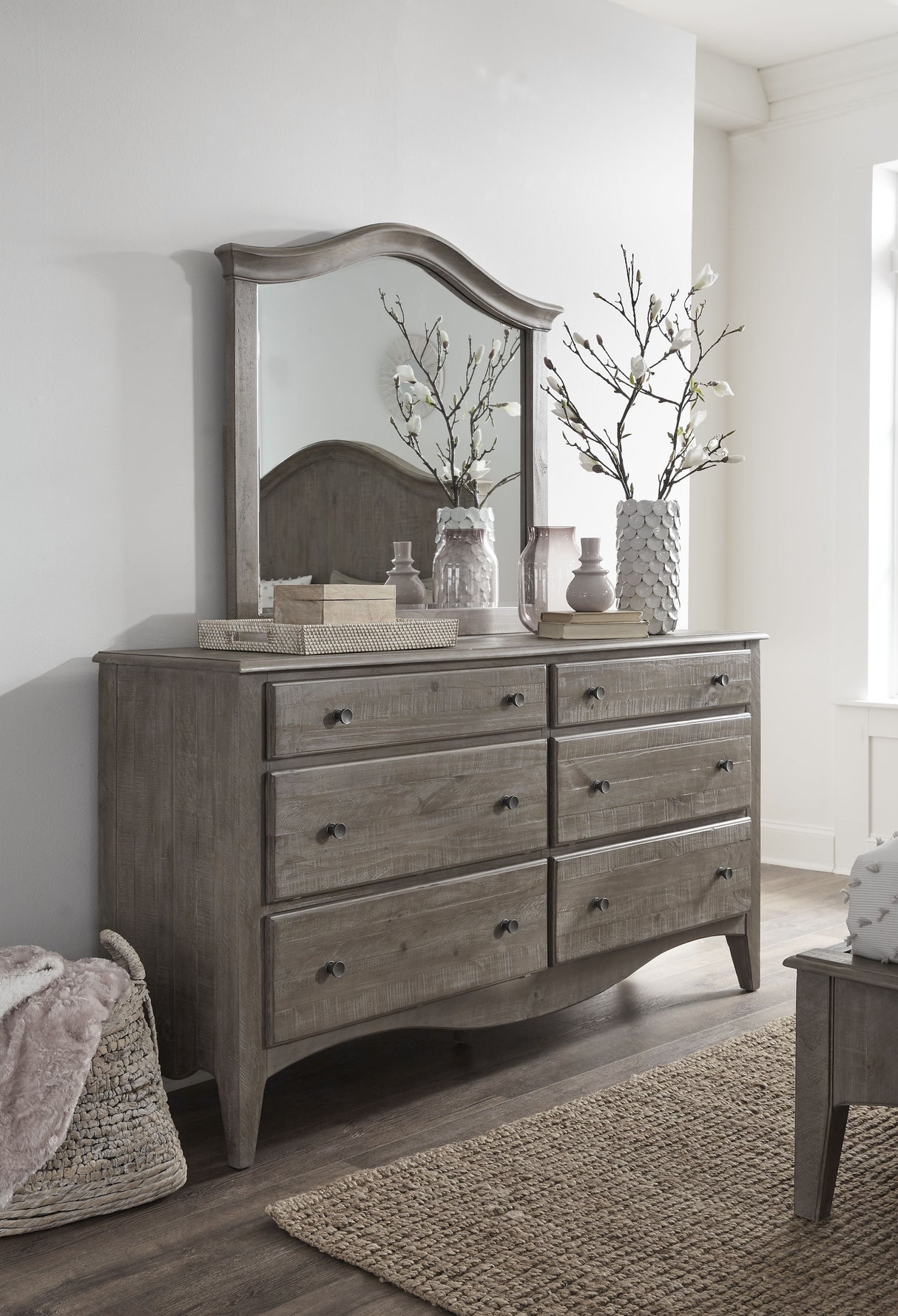 Ella Mirror in Camel by Modus Furniture at Eve Furniture