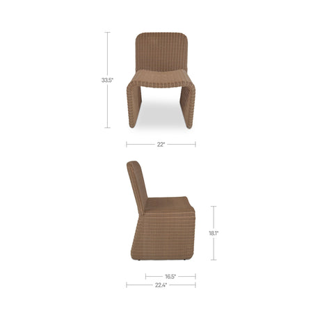 Ella Natural Outdoor Dining Chair (Set of 2) by MOES at Eve Furniture