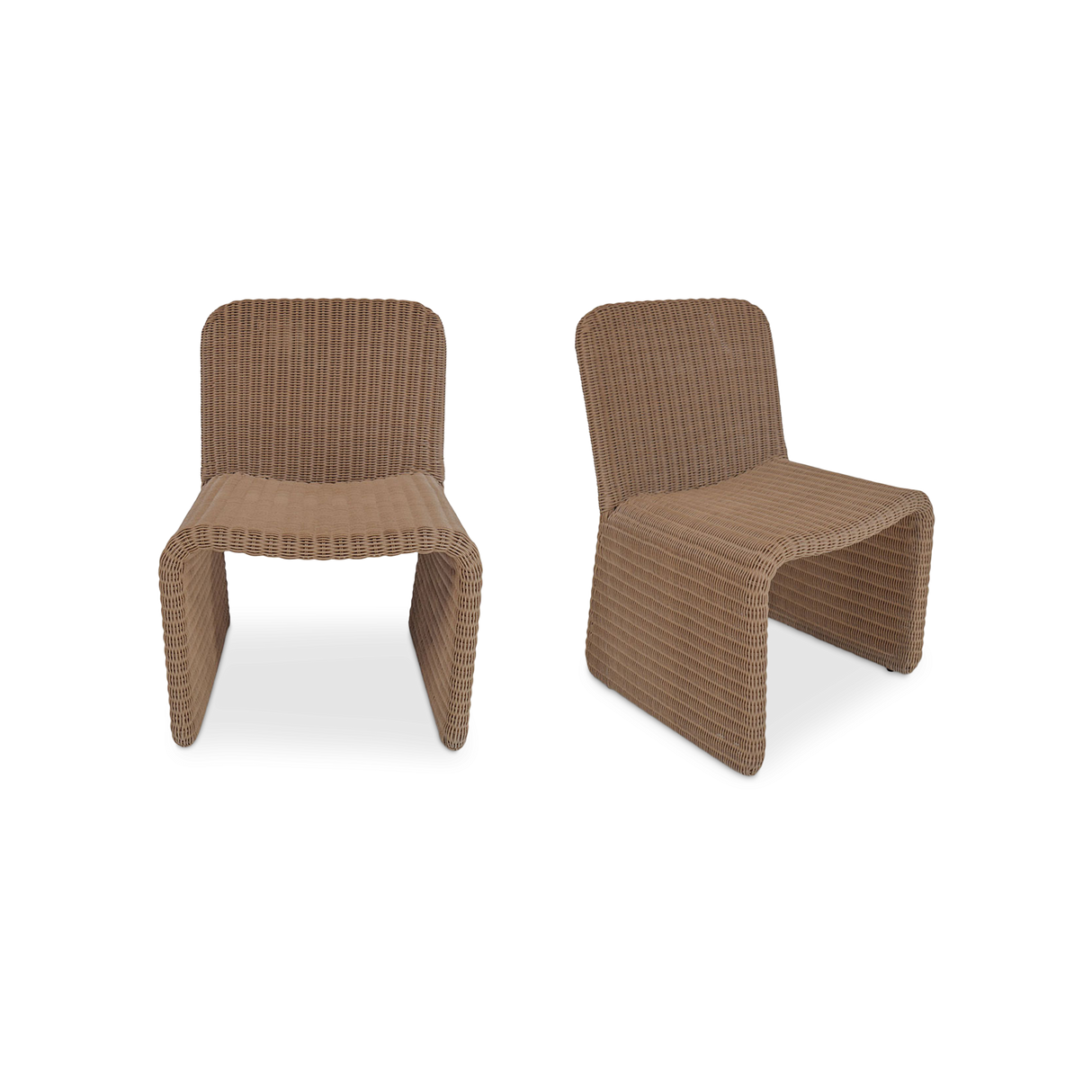 Ella Natural Outdoor Dining Chair (Set of 2) by Moe's Home at Eve Furniture
