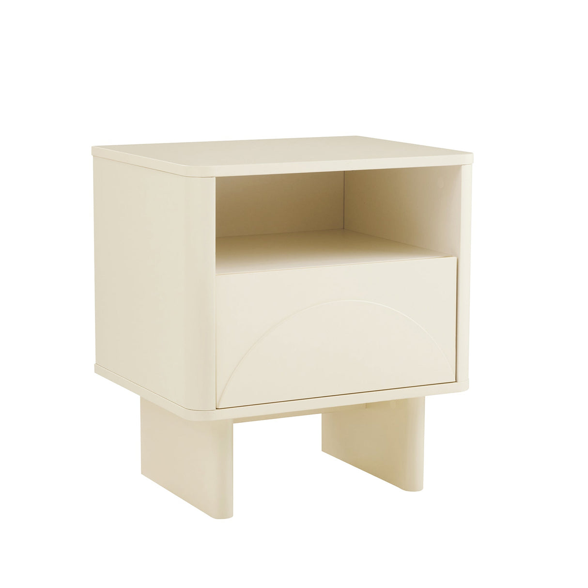 Ella Nightstand in Cream by Manhattan Comfort at Eve Furniture