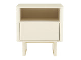 Ella Nightstand in Cream by Manhattan Comfort at Eve Furniture