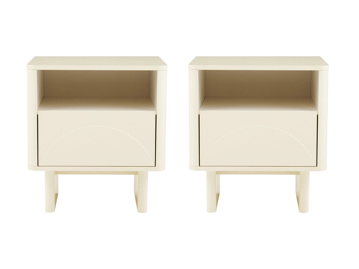 Ella Nightstand in Cream (set of 2) by Manhattan Comfort at Eve Furniture