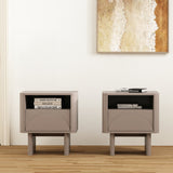 Ella Nightstand in Mocha (set of 2) by Manhattan Comfort at Eve Furniture