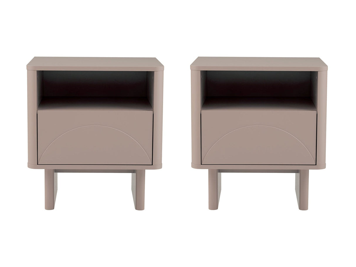 Ella Nightstand in Mocha (set of 2) by Manhattan Comfort at Eve Furniture