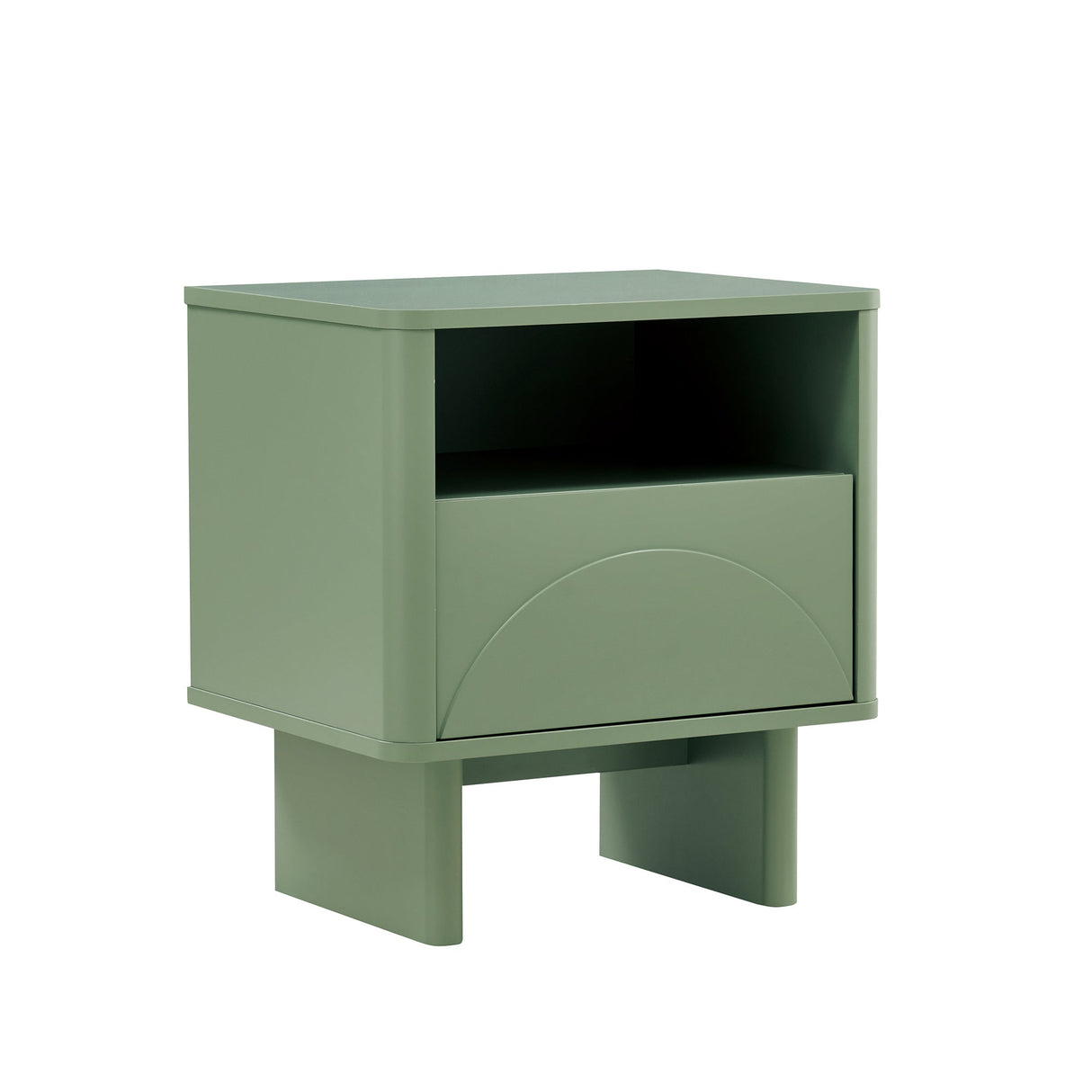 Ella Nightstand in Sage Green by Manhattan Comfort at Eve Furniture