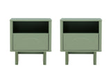 Ella Nightstand in Sage Green (set of 2) by Manhattan Comfort at Eve Furniture