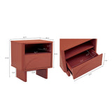 Ella Nightstand in Terracotta by Manhattan Comfort at Eve Furniture