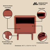 Ella Nightstand in Terracotta by Manhattan Comfort at Eve Furniture
