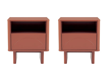 Ella Nightstand in Terracotta (set of 2) by Manhattan Comfort at Eve Furniture