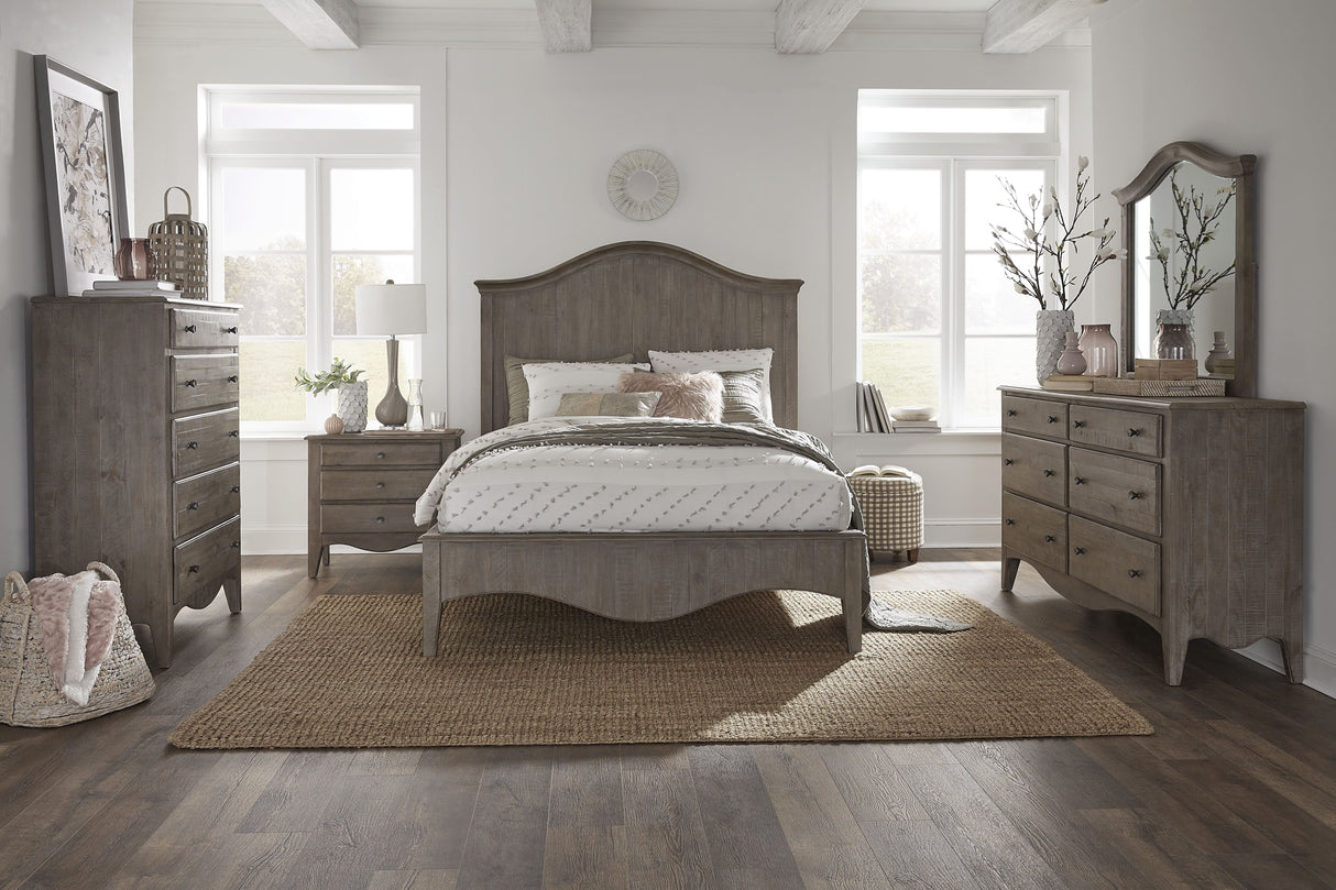 Ella Solid Wood Crown Queen Bed in Camel by Modus Furniture at Eve Furniture