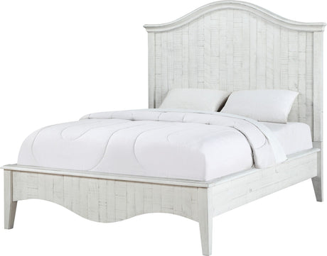 Ella White Wash Solid Wood California King Crown Bed by Modus Furniture at Eve Furniture