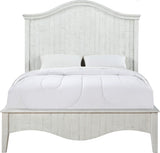 Ella White Wash Solid Wood California King Crown Bed by Modus Furniture at Eve Furniture
