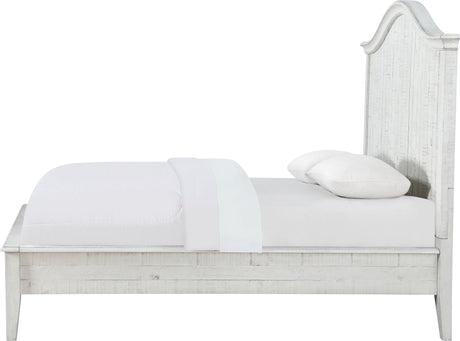 Ella White Wash Solid Wood California King Crown Bed by Modus Furniture at Eve Furniture
